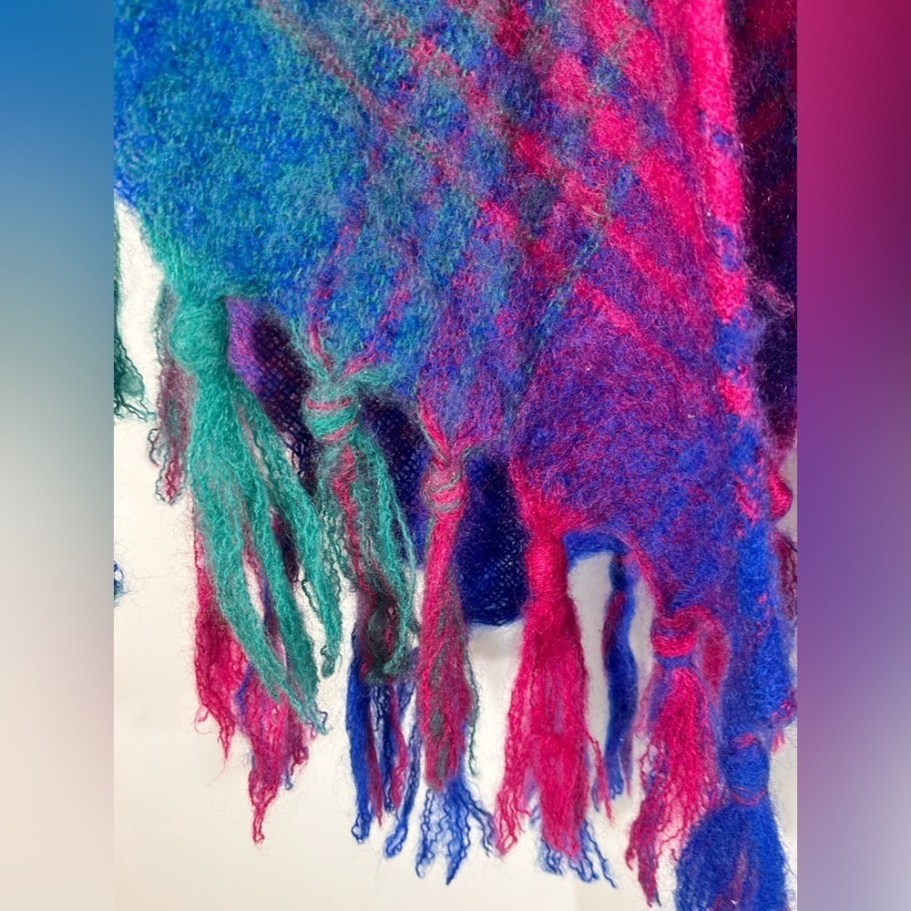 Glentana Mohair Pile Shawl Wrap Scarf Made in Australia - grandma, artsy, winter - Picture 10 of 10